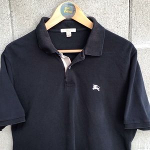 Burberry Brit nova check black short sleeve polo t shirt men’s medium